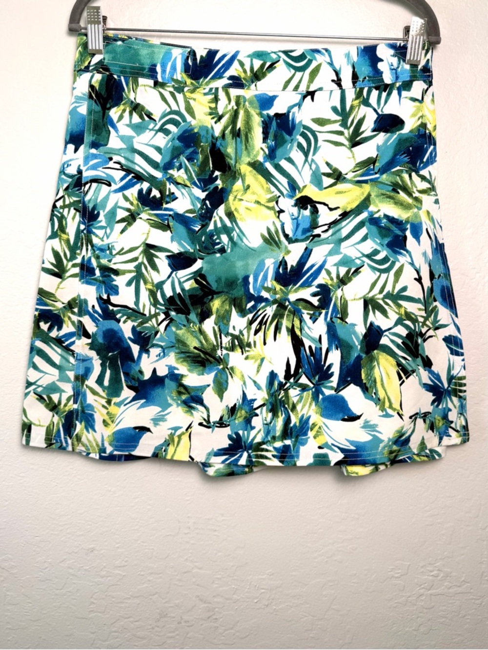 RipSkirt Hawaii Tropical Floral Leaf Wrap Skirt -Blue Green Length 2 Size M - Picture 3 of 10